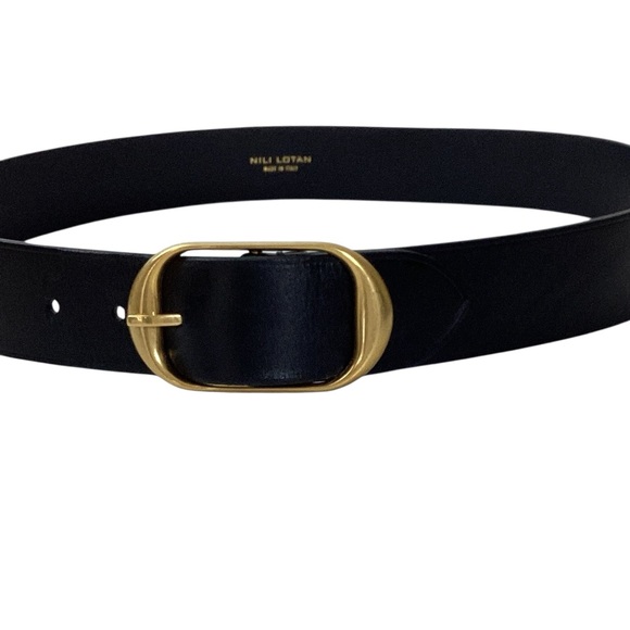 Nili Lotan Iconic Nili Belt with Gold Buckle main image 7